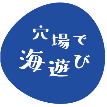 穴場で海遊び